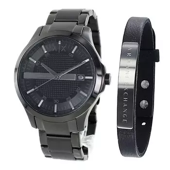 Часы Armani Exchange из нержавеющей стали с браслетом AX7101 и футляром для хранения мужские [предмет]