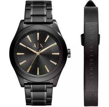 Часы Armani Exchange Leather Bracelet Gift Set AX7102