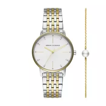 Часы Armani LOLA AX7156SET серебристо-золотые [AX Exchange] женские и
