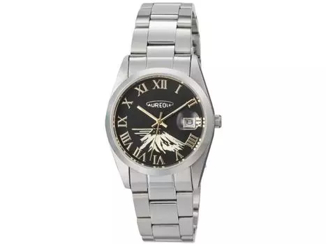 Часы Aureole SW-591M-E мужские с серебристым браслетом из нержавеющей стали и индикатором даты