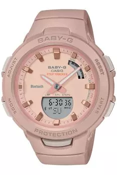 Часы Babygie Bluetooth с розовым коричневым [Casio] [шагомер BSA-B100CS-4AJF женские