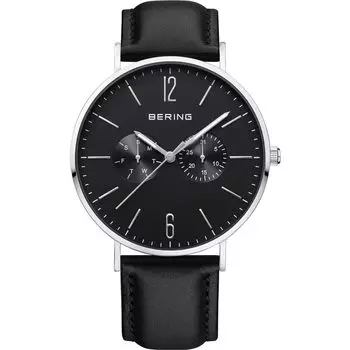 Часы BERING Analog Quartz Classic Collection с ремешком из натуральной телячьей кожи и сапфировым стеклом. Подлинный импортный продукт. Внутренняя гарантия 3 года.