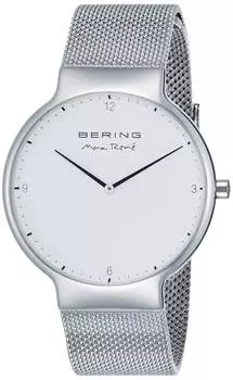 Часы BERING Analog Quartz Max Rene Collection с ремешком из нержавеющей стали и сапфировым стеклом. Подлинный импортный продукт. Внутренняя гарантия 3 года. Сапфировое стекло. серебряный