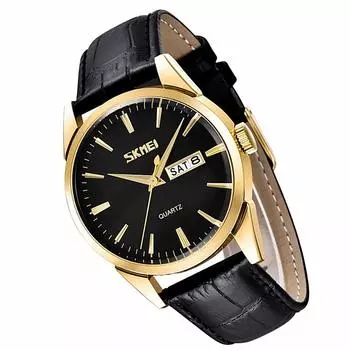 Часы Бизнес Наручные Водонепроницаемые Черные Кожаные Ременные Кварцевые Аналоговые Стильные Классические Повседневные Простые Дата День Недели Легкие Часы Подарок На День