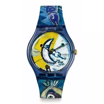 Часы BLUE CIRCUS SUOZ365 Blue [Swatch] CHAGALL S синий