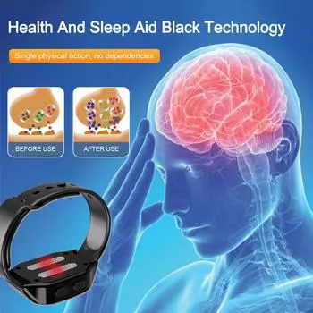 Часы-браслет EMS Sleep Aid Watch Fast Sleep Rest Hypnosis Insomnia Artifact Watch Anti-anxiety Insomnia Hypnosis Device Relax Tool чёрный