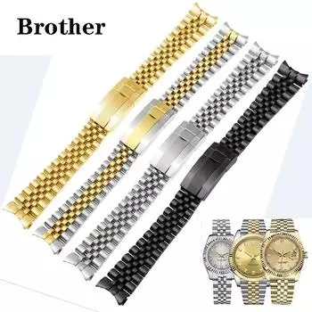 Часы Браслет Ремешок Для Rolex Daytona Water Ghost Submariner Часовая Цепочка 20 мм Твердая Нержавеющая Сталь Аксессуары Ремешки для Часов 20mm