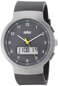 Часы Braun Men s BN0159GYGYG Analog Digital Analog-Digital Display Japanese Quartz Black Watch Men s Watch [Товар]