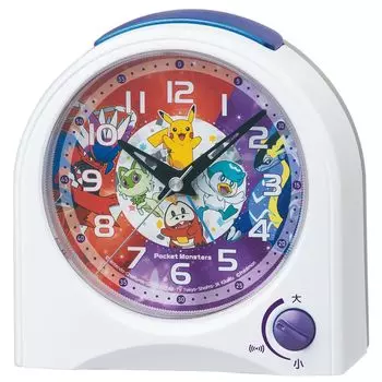 Часы-будильник Seiko Настольные часы с персонажами Pocket Monster Белые CQ425W 11511555 мм
