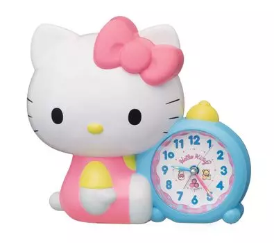 Часы-будильник Seiko Настольные часы с персонажами Sanrio Hello Kitty Белые 184x202x118 мм JF386A