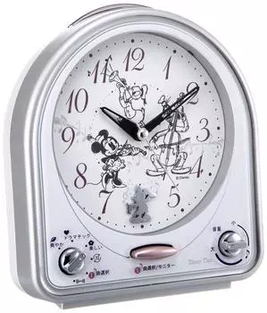 Часы-будильник Seiko с персонажами Disney Melody Silver FD464S