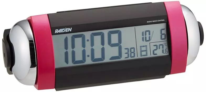 Часы-будильник Seiko с радиоволнами и громким цифровым звуком звонка PYXIS RAIDEN Pink Pearl NR530P SEIKO