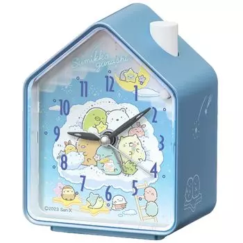 Часы-будильник Seiko Sumikko Gurashi светло-голубой жемчуг 110 x 86 x 63 мм CQ166L