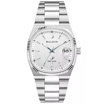 Часы BULOVA Super Seville Collection 38 мм с серебряным циферблатом UHF Quartz 96B444 серебряный