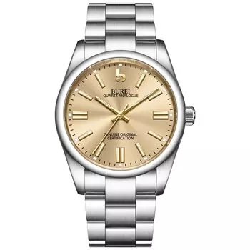 Часы BUREI Популярный рейтинг кварцевые часы водонепроницаемые аналоговые брендовые роскошные наручные часы 1 мужские мужские