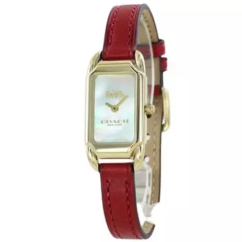 Часы Cadey Red 60th Birthday Celebration с кожаным ремешком, красные, аналоговые, 14504025 [Coach] Женские Женские [Товар]