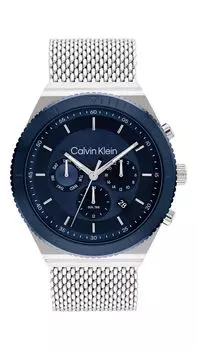 Часы Calvin Klein 25200305 Silver [Movado Group] Мужские синий