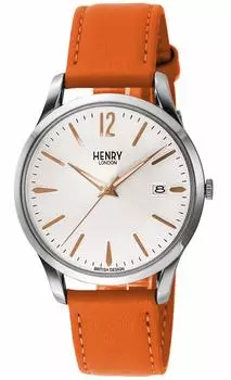 Часы CANONBURY Japan Limited с белым циферблатом из нержавеющей стали и лобовым стеклом, кварцевые, 39 мм, London London Watch Navy [Henry London] HL39-S-0413 [Товар]