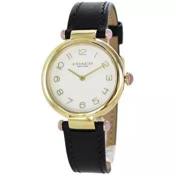 Часы CARY Black Leather Watch Leather Strap 14503998 [Coach] Женские [Товар]