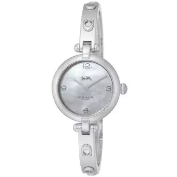Часы CARY White Pearl Dial Stainless Steel Quartz 26MM Watch 14504005 Silver [Coach] Женские [Товар] серебряный