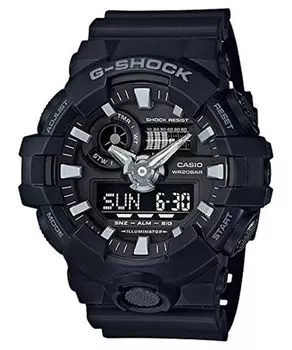 Часы Casio All Black Watch 200m Waterproof Date and Day Display G-Shock Analog/Digital Men s GA-700-1B
