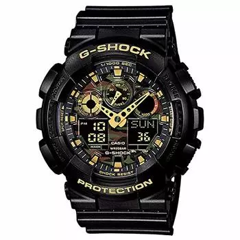 Часы CASIO Аналоговые цифровые часы Casio G-SHOCK Ana-Digi & GA-100CF-1A9JF Мужские [Товар] чёрный