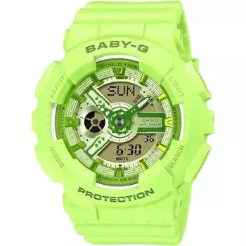 Часы Casio Baby-G BA-110YK-3AJF женские зеленые зелёный