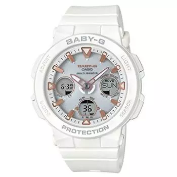 Часы Casio Baby-G BEACH TRAVELER Radio Solar BGA-2500-7AJF, женские белые, НОВЫЕ