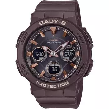Часы Casio Baby-G Radio Solar BGA-2510-5AJF женские коричневые коричневый