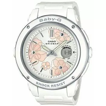 Часы CASIO BABY-G с цветочным циферблатом серии BGA-150FL-7AJF Женские белые НОВИНКИ из Японии