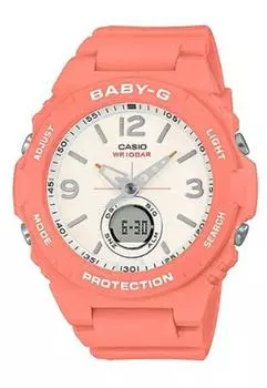 Часы CASIO Baby G женские аналоговые цифровые водонепроницаемые спортивные розовые Baby-G Ana-Digi BGA-260-4A [Товар]