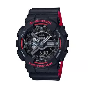 Часы CASIO черные красные Casio/G-SHOCK GA-110HR-1A мужские Ana-Digi [Товар]