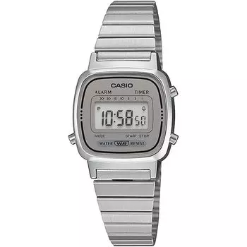 Часы CASIO цифровые НОВЫЙ дизайн серебристо-серый Overseas модель [Casio] женские LA670WA-7 [Товар]