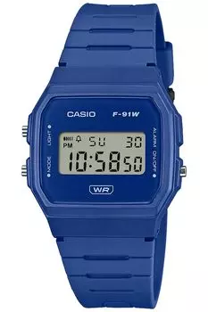 Часы Casio Classic Использует биомассу пластика Синий [Casio] [] F-91WB-2A1JF Мужские синий