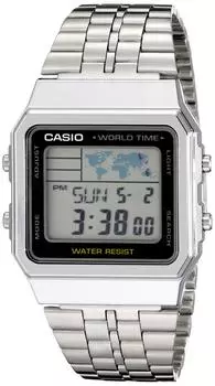 Часы Casio Classic Silver Quartz Dress Watch Men s A500WA-1 из нержавеющей стали