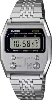 Часы CASIO Digital Watch Vintage Series Reprint Design Unisex Silver Overseas Модель A1100D-1 [Товар]