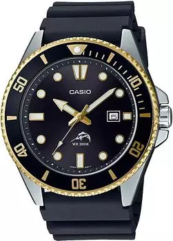 Часы CASIO Diver Watch Series Overseas Model x Gold [Casio] MDV-106 мужские (Черный MDV-106G-1AV) [Продукт]