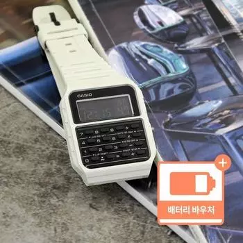 Часы Casio Dual Time Calculator Digital Vintage Color Data Bank 53 Grey B + пакет билетов на замену батареи