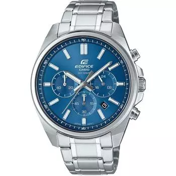 Часы Casio Edifice EFV-650DJ-2AJF EFV-650DJ-2AJF мужские серебристые синий
