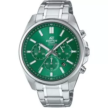 Часы Casio Edifice EFV-650DJ-3AJF EFV-650DJ-3AJF мужские серебристые зелёный