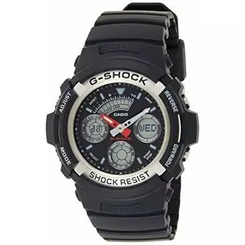 Часы CASIO G-SHOCK аналоговые цифровые AW590-1A Черные Мужские NEW из Японии