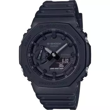 Часы Casio G-Shock Carbon Core Guard GA-2100-1A1 мужские черные Casio Oak чёрный