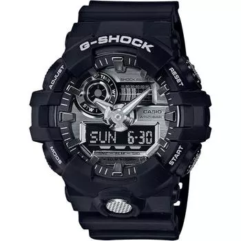 Часы Casio G-Shock GA-710-1AJF мужские черные чёрный/серебряный