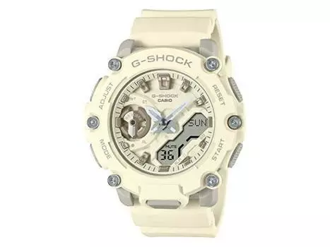 Часы CASIO G-SHOCK GMA-S2200-7AJF мужские белые с мировым временем со светодиодной подсветкой и секундомером