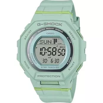 Часы Casio G-Shock, с Bluetooth, биопластик, GMD-B300-3JF, женские, зеленые зелёный