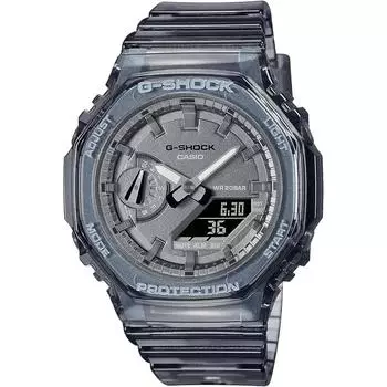 Часы Casio G-Shock средней модели GMA-S2100SK-1AJF, черные, скелетонированные чёрный