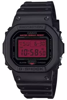 Часы Casio, изготовленные из экологически чистых материалов G-Shock DW-5600BBR-1JF Мужские Черные,