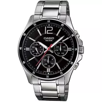 Часы Casio Мужские Серебристые Черные ( 43,5 мм)