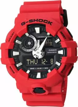 Часы Casio Quartz Resin Casual Watch One Size Red Men s G SHOCK красный