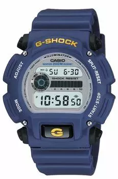 Часы Casio Quartz с резиновым ремешком G-Shock для мужчин, синие, 23,75 (Модель DW-9052-2V) синий